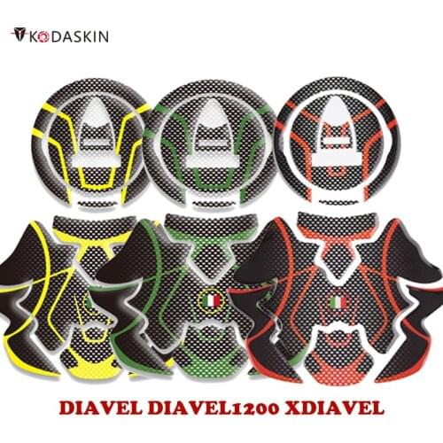 KODASKIN Motorcycle Gas Cap Fuel Tank Pad Sticker Protection for DUCATI DIAVEL DIAVEL1200 XDIAVEL