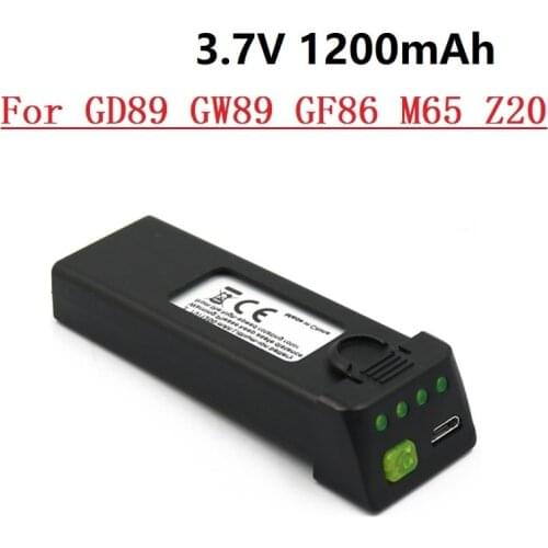 Battery / Propellers Blades / Charger for GD89 GW89 GF86 M65 Z20 Drone 3.7V 1200mah for Global Drone ANU GF86 For EXA GD89