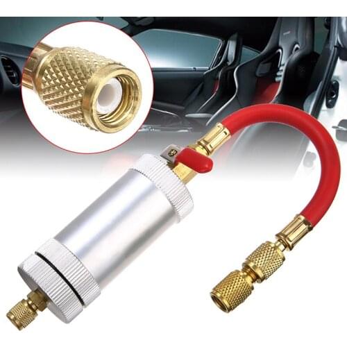 Mayitr 1pc R134A R12 R22 Car Oil / Injection Dye Injection Tool 2 Oz Pure Liquid Oil Coolant Filler Tube for Air-conditioning