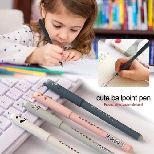 Cute Neutral Ballpoint Pen Gel Pens Black Blue Set Erasable 0.35mm Random 4pc Pigs Erasable Gel Pen School Office Stationery New