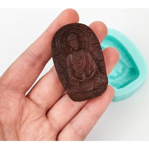 Mini Buddha silicone Mold DIY Soap Making Molds Hand-made Candles Plaster Mould Buddha Soap Mold Cake Home Decoration Crafts