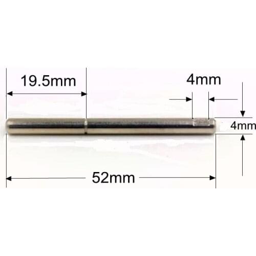 FATJAY 2pcs RC motor shaft 4.0*52mm stainless steel D4.0mm diameter length 52mm hobby RC model accessories motor spare part