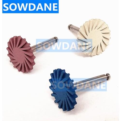 6 pcs Dental Polishing Disc Kit Spiral Flex Brush Burs Diamond System RA disc Polish Materials 14mm wheel 2.35mm