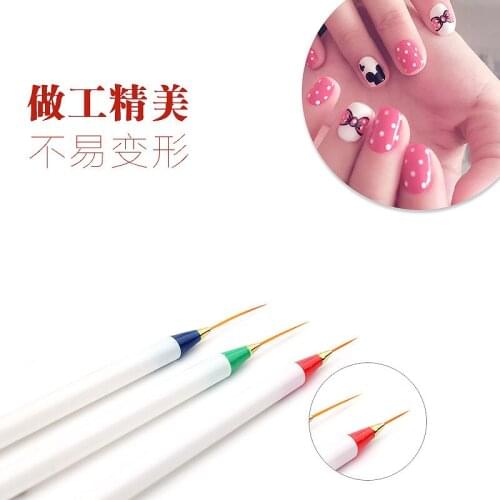 Nail painting pen superfine wire nail picea meyeri flowers painting pen 3 pens nail art supplies wholesale