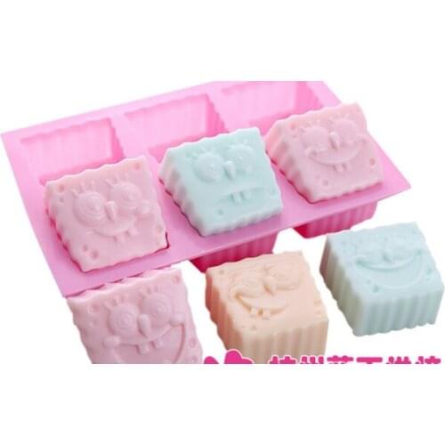 Silicone mold cake mold 6 hole Facial expression sponge baby Bob kitchen tools