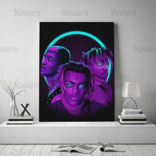 Modern Rap Star Art Poster Vinegar Boy Print Canvas Painting Purple Black Painting Picture Wall Art Mural Decoration Living Room