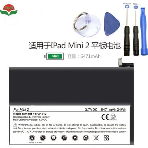 ISUN 6471mAh internal replacement 3.73V Li-ion battery for iPad Mini 2 battery for ipad Mini 3 battery with free tools