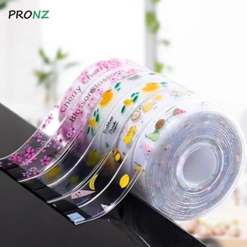 3.2m x 3.8cm Waterproof Bathroom Sink Sealing Strip PVC Self-adhesive Anti-mold Wall Sticker Suitable For Kitchen Stove Toilet