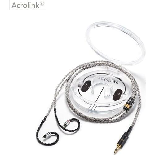 Acrolink 1.2m High Qulity PCOCC DIY Upgraded Earphone Cable Repair Replacement With 0.78mm 2 Pins Interface For 3.5 Plug