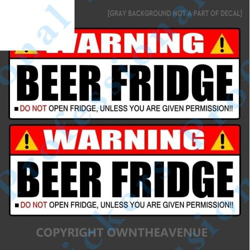 Funny Personality Stickers Warning Beer Refrigerator Does Not Open Funny Ping Pong Bumper Sticker