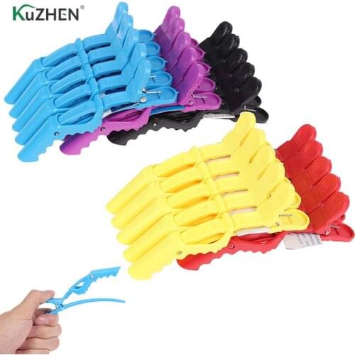 Barbers Clips Professional Matte Sectioning Clips Clamps Hairdressing Salon Hair Grip Crocodile Hairdressing Hair Style 5pcs