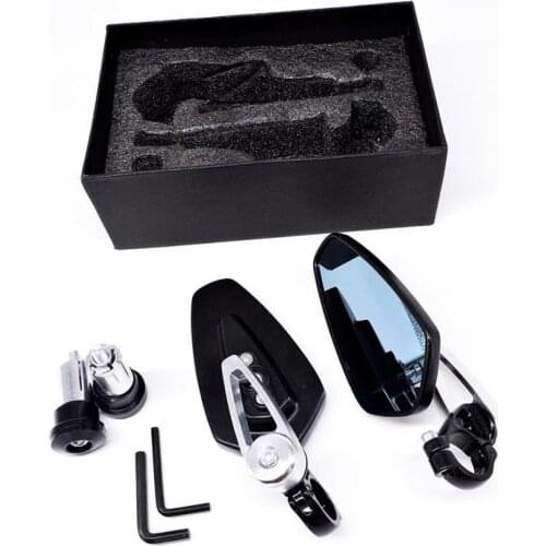 Motorcycle Bike Rearview Mirror Aluminum 7/8'' 22mm Bar End Side Rear View Mirror Reversing Auxiliary Mirror Handle Mirror