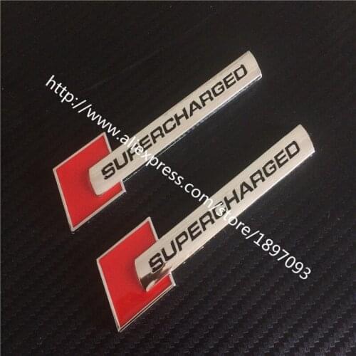10pcs New Car Styling 3D Chrome Metal SUPERCHARGED Emblems Badge Decal Sticker