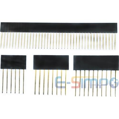 10pcs PC104 2.54mm 1x4P 6P 8P 10P 40P Industrial Female Socket Single Row Rohs PH8.5mm Long Pin Female Header