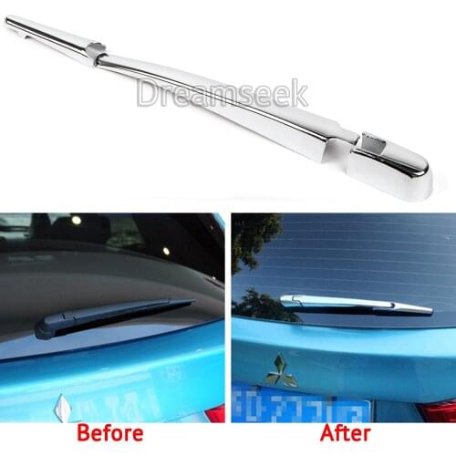 Rear Window Rain Wiper Cover for Mitsubishi ASX Outlander Sport 2013 2014 2015 Chrome Nozzle Trim