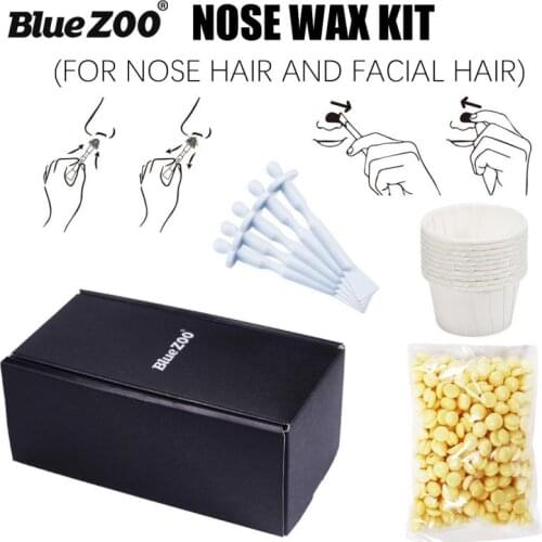 50g Depilatory Set Small Capacity Nose Hair Removal Wax Painless Mens Nasal Waxing Nose Hair Wax Beans Cleaning Waxing Kit TSLM1