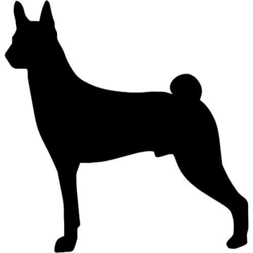 9.5*9.9CM Basenji Dog Lovely Animal Car Window Decorative Stickers Fashion Motorcycle Car Accessories C6-0155