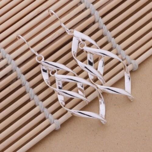 AE268 Trendy wholesale earrings , fashion jewelry , double rhombic /bkzakcga blmakcta