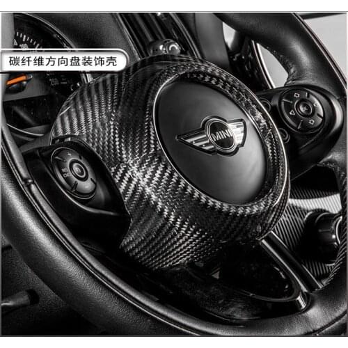 Carbon fiber Modification Accessories Steering wheel center decoration car styling For MINI COOPER Clubman S F54 F55 F56 F57 F60