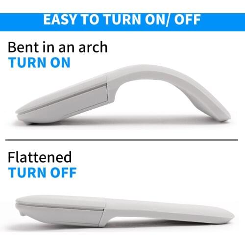 Arc Touch Wheel Computer Silent Mouse Ergonomic Ultra-thin Laser Mouse Bluetooth4.0 Folding Wireless Mouse for Microsoft Surface