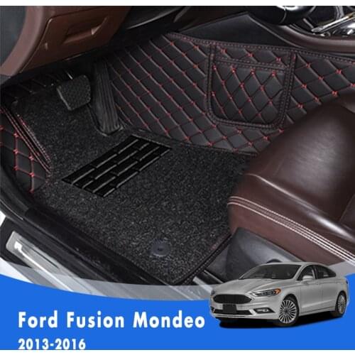 For Ford Fusion Mondeo 2016 2015 2014 2013 Luxury Double Layer Wire Loop Car Floor Mats Carpets Auto Interiors Accessories