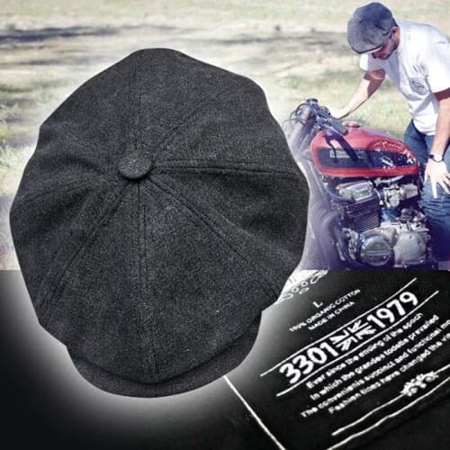 Casquette Four Seasons Cotton And Linen Black Mens Newsboy Hat Male Beret Men And Women Retro England Visor Big Head Cap BLM58