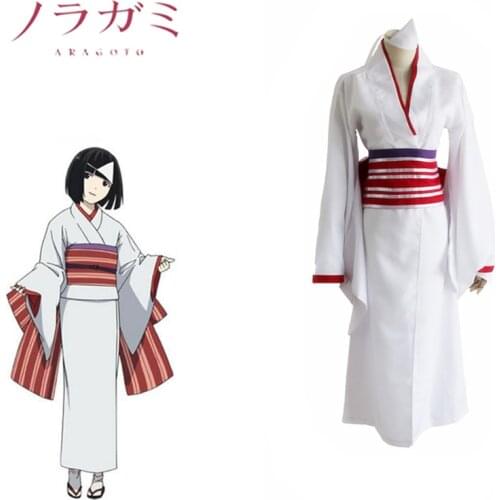 Nora Kimono Cosplay Noragami CostumeFancy Clothing Costume With Bow Girdle Hair Accessory Popular Women Adults Costume