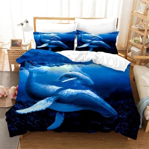 HD Printing Bedding Set Customization/king/Europe/America Quilt Cover Double/king Quilt Cover Whale Pattern