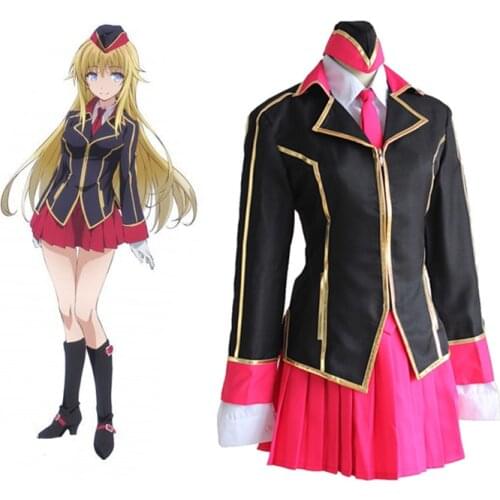 Qualidea Code Canaria Utara Uniform Tops +Skirt+Tie+Hat Halloween Carnival Cosplay Clothing School Uniform 89