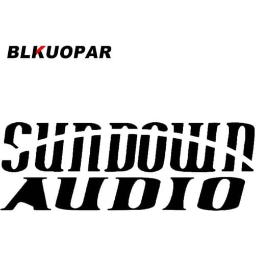 BLKUOPAR for Sundown Audio Car Stickers Sunscreen Creative Decals Fashionable Simple Graffiti Trunk Surfboard Decor Car Label