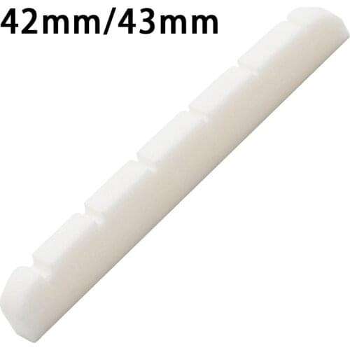 Real Slotted Bone Electric Guitar Bridge Nut 42mm/43mm Bone Bridge Nut for 6 Strings ST TL Electric Guitar Guitarra Accessories