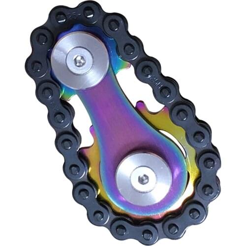 New Fidget Spinner Metal Antistress Gear Chain Fingertip Sprocket Flywheel Adult Toys Kids Anti-stress Spinning Top Gyroscope
