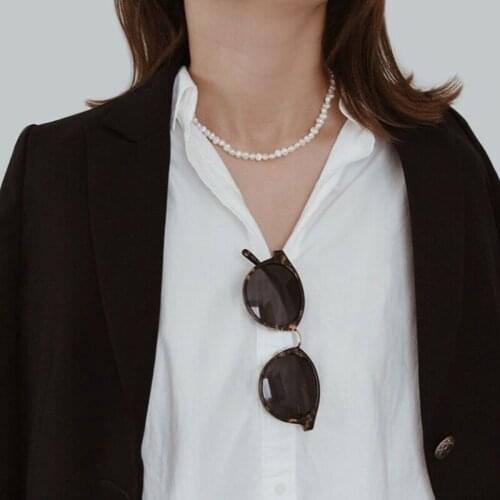 Baroque Shaped Pearl Female Clavicle Chain Necklace Choker Thin Collar Irregular Pearl Necklace Female Pearl Jewelry