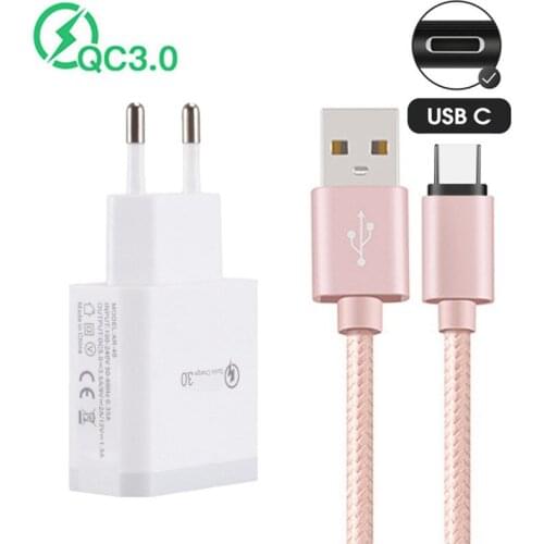 Fast Charging Super Charger 3A Type-C Phone Cable For Samsung S20 S9 Xiaomi Redmi Note 10 Huawei P30 Pro QC 3.0 Fast USB Charger
