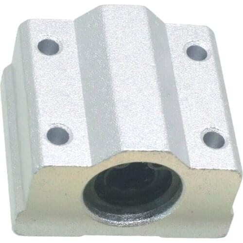 SCS8UU 8mm Linear motion slide units bearing block Al Rail guide shaft CNC SILVER