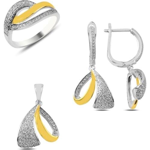 Silverlina Silver Zircon Stone Set