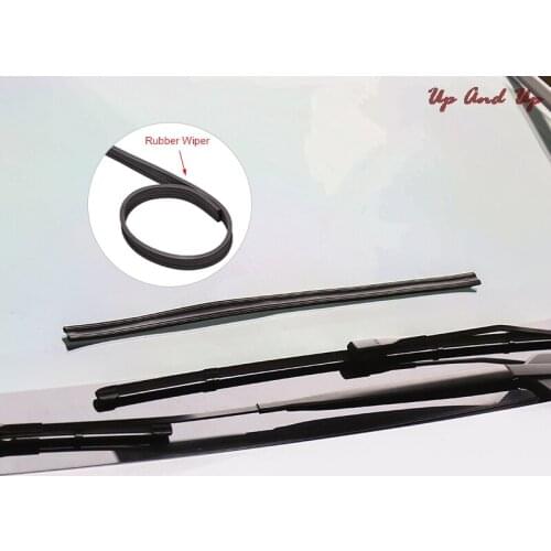 2 Pair Auto Car Bus Rubber Universal Bracketless Frameless Windshield Wiper Wash Blade Refill Soft Replacement 6mm 26'' /24