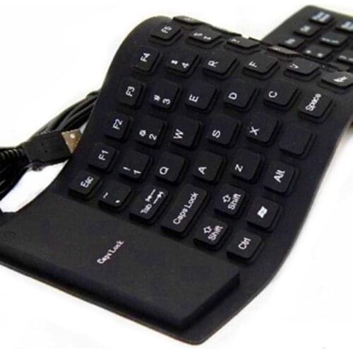 Foldable Silicone Keyboard, Flexible Keyboard USB Wired Portable Waterproof Silicon Keyboard for PC/PC/Notebook/Laptop