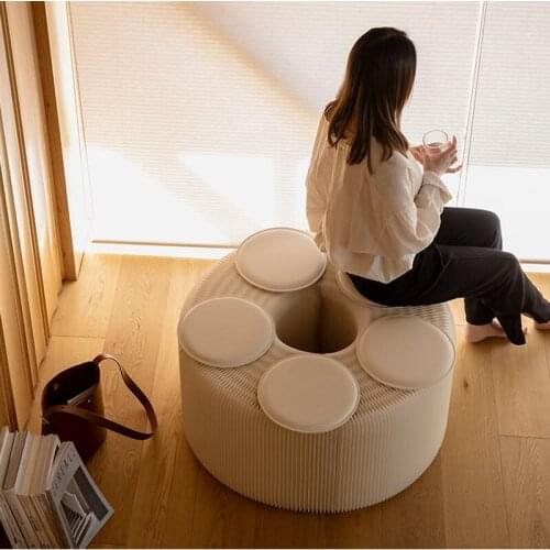 Folding Stool Living Room Furniture Telescopic Folding Bench Stool Creative Stools Multi-Functional The Kitchen Dining Stools