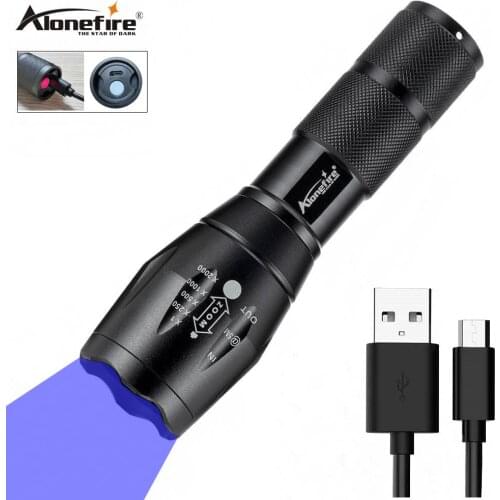 Alonefire G700-C usb charging Blue LED led Power Flashlight Torch head light 18650 battery Best For Camping, fishing