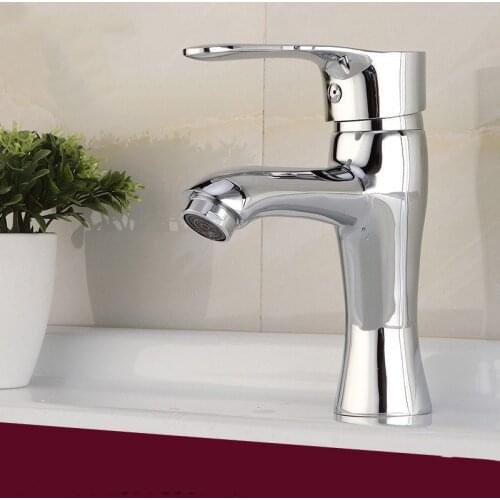 All copper basin hot and cold single hole faucet basin basin basin basin basin hot and cold water mixing faucet