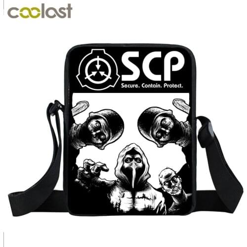 SCP Special Containment Procedures Foundation Mini Messenger Bag Scp-049 Women Handbag Boys Girls Book Bags Crossbody Bag Gift