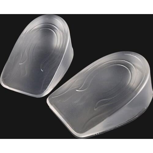 1 Pair Silicone Gel Height Increase Insole Heel Lifting Inserts Shoe Foot Care Protector Elastic Cushion Arch Support Insert New