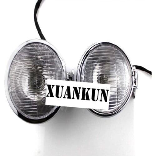 XUANKUN Motorcycle Headlight Size Headlight Motorcycle Modified Electric Vehicle Xenon Lamp