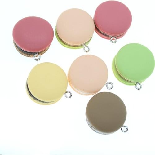 Yamily 6pcs/22mm Resin Simulation Food Charm Marca dragon Pendant For Keychain Earring Necklace DIY Jewelry Making Accessories