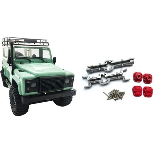 For MN Model 1:12 D90 D91 RC Car Spare Parts Metal Pedal with Metal Front and Rear Bridge Axle Housing Case