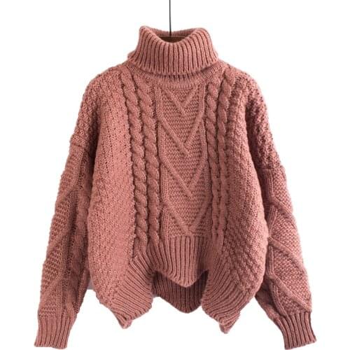AECU Womens Winter Sweater Turtleneck Female Pull Femme Hiver Sueter Mujer Invierno Kintted Pullover Knitwear Jumpers