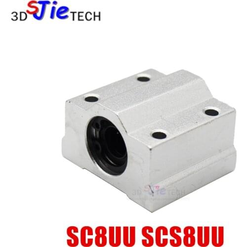 1 pcs 3D printer SC8UU SCS8UU 8mm Linear Motion Ball Bearing block with LM8UU bush Slide Linear Shaft for CNC machine