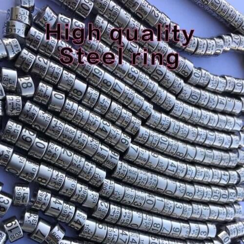 Customized Bird parrot Dove Pigeon Copper Aluminum Leg Rings Custom Aluminum Lettering Rings pigeon necklace 100Pcs 8 mm -11mm