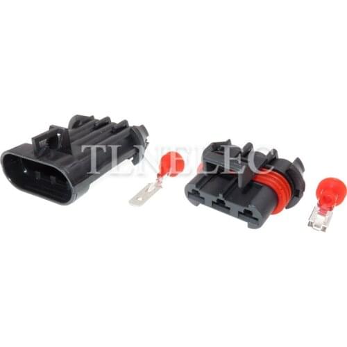 12124686 12124685 Delphi 3 Pin Male Female Waterproof Buick Ford Blower Plug Auto Cooler Fan Connector